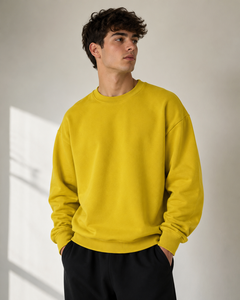 Sudaderas Extra Grandes Urbanas para Hombre, Cuello Redondo, Algodón Grueso Premium, Ropa Casual de Calle, Moda de Invierno - Product Image 1