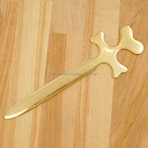 Brass Letter Opener Modern Finish Handcrafted Ali Handicraft Eco-Friendly Durable Lightweight Indoor/Outdoor Desk Accessory <b>Home</b> - Product Image 1