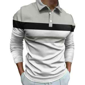 Polo tendance pour homme, design moderne, tissu extensible, manches courtes, confortable, vêtements décontractés pour l'extérieur, prix de gros - Product Image 1