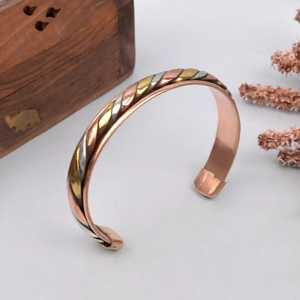 Brazalete Magnético de Cobre, Chapado en Oro Natural Puro, para Terapia de Artritis o Regalos, Artesanía en Metal - Product Image 2