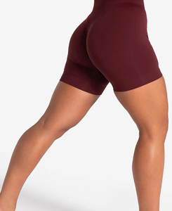 Women's Custom Made Embroidered Casual High Waist Polyester/Spandex Knitted Biker Shorts Breathable Quick Dry Solid Color 120 g - Product Image 4