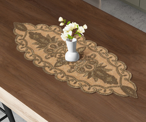 ผ้าปูโต๊ะอาหารลูกปัดแก้วขนาด36 "ลายดอกไม้ออกแบบได้ตามต้องการสำหรับนักวิ่งงานแต่งงานในวันคริสต์มาส - Product Image 5