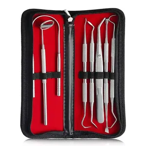 Ensemble d'instruments de nettoyage dentaire en acier inoxydable, grattoir à plaque et tartre, kit d'hygiène buccale - Product Image 6