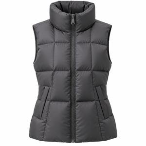 Customizable Plus Size Women's Winter Warm Nylon Quilted <b>Puffer</b> <b>Vest</b> with Zipper Closure Sleeveless Breathable & Quick Dry - Product Image 1