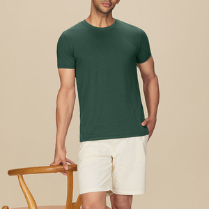 Camiseta de Algodón 100% de Alto Gramaje para Hombre, Lisa, con Logotipo Personalizado, Antiarrugas, Transpirable, Estampada, Estilo Urbano - Product Image 2