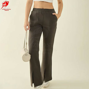 Premium <b>Stretch</b> Apparel Lightweight Flexible Women Flare Track Pants For Stylish Movement And Casual Outfit Wear - Product Image 3