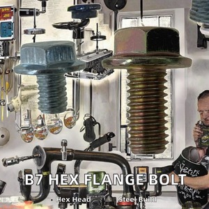Galvanized S400 Steel Hex Flange Bolts Grade B7 Industrial <b>Fastening</b> Components For Heavy Duty Use - Product Image 2