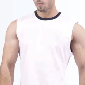 เสื้อกล้ามผ้าฝ้ายใส่สบายขายดีสำหรับผู้ชายใส่ออกกำลังกาย / เสื้อกล้ามผู้ชายปักลายโลโก้ - Product Image 4