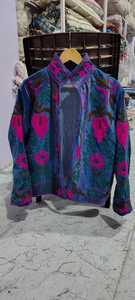 Veste en velours royal brodée Sujani - Product Image 3