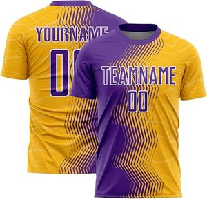 เสื้อฟุตบอลแบบซับลิเมชั่นสีม่วงชมพูลายทาง แขนสั้น ระบายเหงื่อได้ดี สำหรับทุกเพศ ทุกวัย ชุดทีม คอวี - Product Image 6