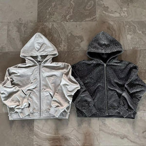 Meilleur prix – Nouveaux sweats à capuche pour hommes avec strass, fabriqués au Pakistan, faible MOQ, séchage rapide et respirants, style décontracté - Product Image 3