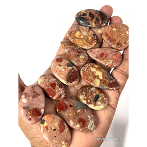 Cabujón de Jaspe Breca Natural, Piedra Preciosa Suelta, Formas y Tamaños Variados, Aproximadamente de 20 a 30 mm - Product Image 6