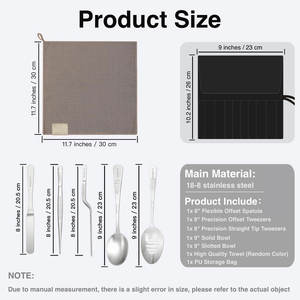 Juego de 5 Utensilios de Cocina para Emplatar, Pinzas, Espátula, Cuchara para Salsas, Proveedor en Pakistán - Product Image 6