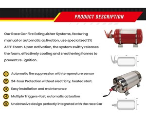 Système d'extinction automatique d'incendie pour voitures de course TBRACING FE-02, 4,25 L, longueur du cylindre 330 mm, 8,5 kg, homologué CE/FIA, acier au carbone - Product Image 3
