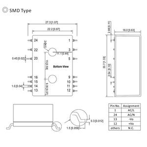 Franmar ประสิทธิภาพสูง1W 85-305VAC อินพุตโมดูลพลังงานเปิดเฟรม FMM01การติดตั้ง PCB แหล่งจ่ายไฟห่อหุ้ม0.042A 24V - Product Image 3