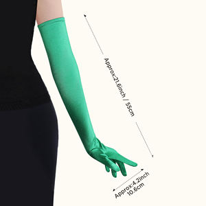 Gants longs en polyester légers et respirants pour fêtes en extérieur, extensibles jusqu'au coude, style haute couture pour événements - Product Image 3