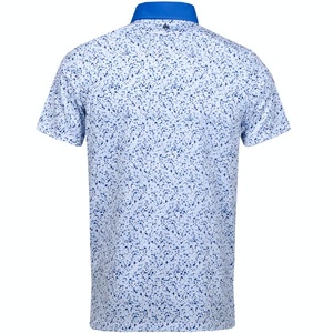Polo de Manga Corta con Estampado de Puntos Azules para Hombre, Estilo Casual, Corte Regular, 100% Algodón, Tejido Oxford Transpirable - Product Image 2