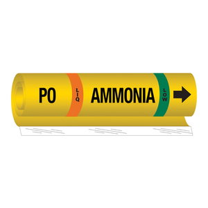 เครื่องหมายระบุท่อแบบยืดหยุ่นสำหรับท่อแอมโมเนียอุณหภูมิต่ำ-Brady PO LIQ AMMONIA LOW - Product Image 2