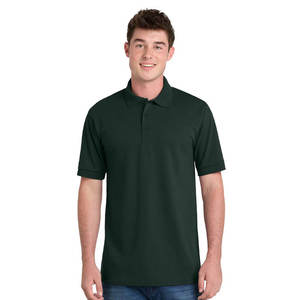 Trouvez un t-shirt polo similaire pour homme, élégant et décontracté, à motif uni, à manches courtes, infroissable, en jersey de coton uni, pour le golf - Product Image 1