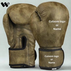 Gants de boxe professionnels en cuir de vachette avec logo personnalisé pour MMA, sacs de frappe et gants de Muay Thai - Équipement d'arts martiaux - Product Image 3