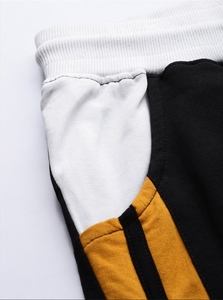 Pantalon de survêtement d'hiver en molleton respirant en coton noir pour homme avec cordon de serrage et taille élastique, style décontracté - Product Image 4