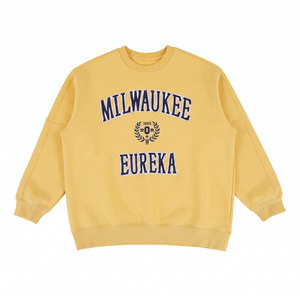 Sweat-shirt rose pour femme à col rond, imprimé Milwaukee Eureka, coupe classique, pour l'automne, avec logo personnalisé - Product Image 4