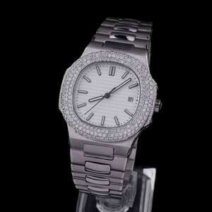 Montre BOJ P.P.011 pour homme, affichage analogique classique, baguette en moissanite, bracelet en alliage, boîtier plaqué or rose 20 mm, verre 41 mm - Product Image 1