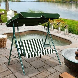 2-Person Weather Resistant <b>Canopy</b> <b>Swing</b> for Patio for Porch <b>Garden</b> Backyard or Lawn - Product Image 2