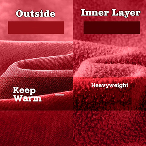 <b>Top</b> Quality Women's Hoodies Red Color Pullover Keep Warm Inner <b>Layer</b> Ribbed Hem For Ladies With Kangaroo Pocket - Product Image 5