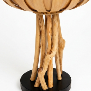 Handcrafted Bamboo Lantern Table Lamp With Natural <b>Branch</b> Stand Eco Friendly Tropical Desk <b>Light</b> For Modern Home Luxury Boutique - Product Image 2