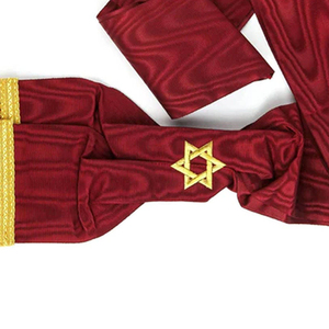 Écharpe de cérémonie maçonnique avec franges, OEM ODM, Écharpes maçonniques en gros, Écharpe des Compagnons de la Croix Rouge de Constantin (sans croix) - Product Image 6