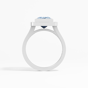 Exclusive 2.34 Ct <b>Blue</b> Princess Cut Moissanite Engagement <b>Ring</b> with 18K Gold Plating Luxury Wedding Jewelry in 925 Silver - Product Image 5