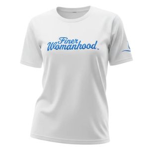Camiseta Zeta Phi Beta Finer Womanhood, camiseta blanca con letras griegas, ropa de hermandad de algodón suave para mujer, ropa informal elegante - Product Image 1
