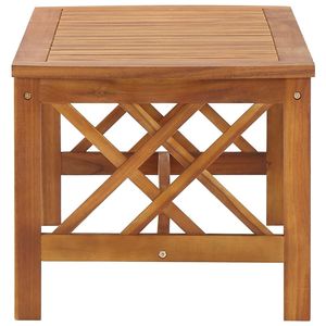 Tavolino da Caffè in Legno Massello di Acacia Marrone con Intarsi Decorativi Medi - Product Image 3