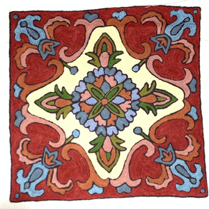 Funda de Cojín Bordada con Hilo de Lana de Cachemira, 16x16, Funda de Almohada de Algodón, Duradera y Sostenible para Hogar, Hotel, Oficina, Vestíbulo - Product Image 1