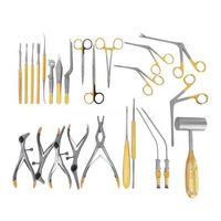 Ensemble d'instruments de rhinoplastie et de chirurgie plastique Azicon, 50 pièces, en acier inoxydable, comprenant des osteotomes, des maillets, des râpes, des ciseaux et des pinces