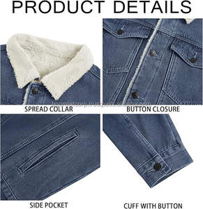 Vestes en jean classiques d'extérieur décontractées et à la mode pour hommes, nouveau dernier design, vente chaude au meilleur prix pour l'hiver - Product Image 3