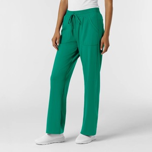 Women's Green <b>Hospital</b> <b>Scrub</b> Pants with Drawstring Waist and Side Pockets - Product Image 2
