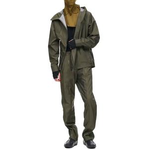 Veste coupe-vent à capuche asymétrique à fermeture éclair et col montant OEM pour hommes - Product Image 6