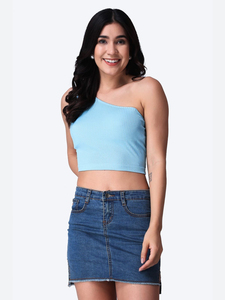 Women's Sexy <b>One</b>-Shoulder Crop <b>Tops</b> Streetwear Ribbed Sleeveless Tank Y2K Grunge Punk Style Asymmetrical Casual Slim Fit Short - Product Image 5