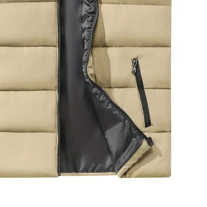 2026 Latest Wholesale High Quality Custom Made Mens <b>Waterproof</b> Windproof Canvas Winter Puffer Vest Casual Breathable Sleeveless - Product Image 3