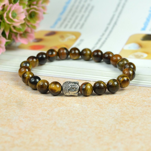 High Quality Tiger eye Beads Buddha <b>Bracelet</b> Romantic Gift Fashion Charm Jewelry for Men Women Energy Meditation - Product Image 3
