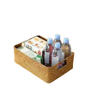 Panier décoratif en jonc de mer avec couvercle, panier de rangement fait main, vente en gros, écologique, fabriqué au Vietnam - Product Image 1