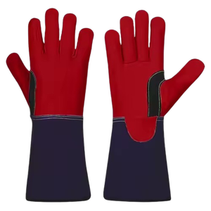 Guantes de soldadura TIG de cuero de cabra y vaca de alta resistencia con certificación CE para seguridad industrial - Product Image 3