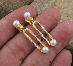 Pendientes de Gota de Agua con Logotipo Personalizado, Joyería de Lujo para Mujer, Precio al por Mayor, Pendientes con Piedras Preciosas - Product Image 4