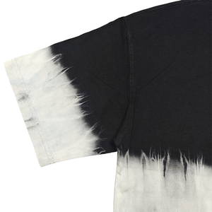 Camiseta de algodón tie-dye de manga corta con cuello redondo para hombre, corte holgado, tejido de punto informal, patrón liso - Product Image 3