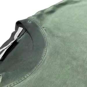 Camisetas de Hombre Más Vendidas de Alta Calidad con Lavado Ácido, Diseño Oversize, Cuello Redondo, Tejido Transpirable de Poliéster/Algodón - Product Image 4