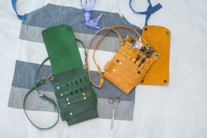 Genuine Leather Barber Scissor Holster Professional Hair Stylist <b>Tool</b> Bag Adjustable Waist Belt <b>Shear</b> Pouch LBSH-0001 - Product Image 6