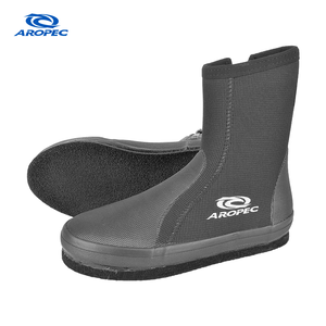 Aropec 5mm Neoprene Waterproof Dive Boots Felt Sole Anti-Slip Black for Diving Snorkeling Rental School OEM/ODM Taiwan - Product Image 1