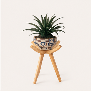 Modern Wood Plant Stand Handcrafted Solid Beech Wood Tripod Flower <b>Pot</b> <b>Holder</b> for Indoor Outdoor Home Office Decor - Product Image 3